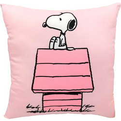 CyP Brands Snoopy Pink Kennel Διακοσμητικό Μαξιλάρι Ροζ