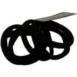 Hair Utopia Λαστιχάκια μαλλιών Black 6τμχ 8212 ΜΑΥΡΟ