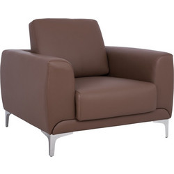 HomeMarkt Πολυθρόνα Δερματίνη Καφέ Kenzie HM3121.13