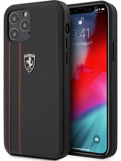 Ferrari Off Track Hard Leather Case with Embossed Stripes Θήκη προστασίας από γνήσιο δέρμα