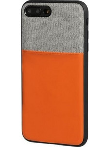 Lampa Duo Pocket Silver Line Θήκη Grey / Orange (iPhone 7 Plus / 8 Plus)