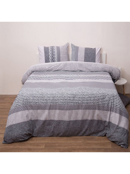 Κουβερλί Dream 7008 (Σετ 2τμχ) Grey Anna Riska Μονό 155x240cm 100% Βαμβακερό Περκάλι
