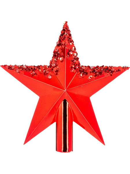 Χριστουγεννιάτικη Κορυφή Δέντρου 22εκ. A-S Beads Red 184434