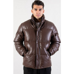 Puffer Eco Leather Peak A Side Καφέ