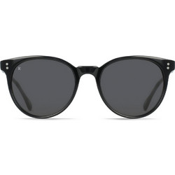Raen Norie Crystal Black Γυαλιά Ηλίου Στρογγυλά Κοκάλινα Μαύρα με Μαύρο Polarized Φακό