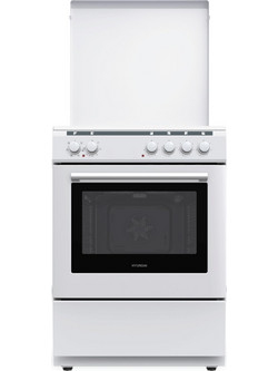 Hyundai HCMU22-6560E/W Κουζίνα Ηλεκτρική 72lt με Εμαγιέ Εστίες 60cm