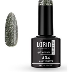 Lorin Gel Lacquer 404 Master Glitter Ημιμόνιμο Βερνίκι Νυχιών 8ml