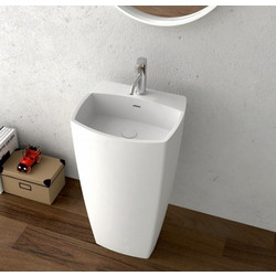 Inter Ceramic iStone Νιπτήρας Μπάνιου Δαπέδου 52x49x97cm Λευκός 5042W