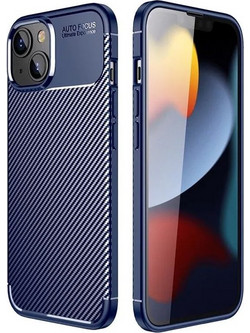 Ancus Autofocus Carbon Fiber Back Cover Blue (iPhone 14 Plus)