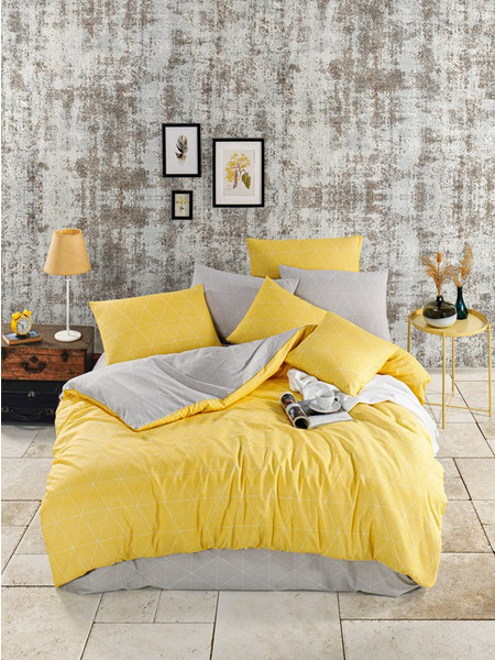 MC DECOR ΠΑΠΛΩΜΑ ΥΠΕΡΔΙΠΛΟ ΣΕΤ 3 ΤΜΧ. 230X250 CM DREAM YELLOW - MC DECOR MCL.KPY.DREAM YELLOW