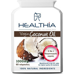 Healthia Virgin Coconut Oil 1000mg 60 Κάψουλες