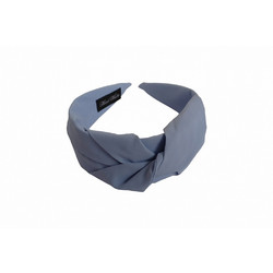 RO Accessories Στέκα Μαλλιών Υφασμάτινη με Κόμπο Θαλασσί 14-0222