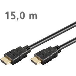 Goobay Καλώδιο HDMI 1.4 HDMI Male to HDMI Male 15m Black 31897