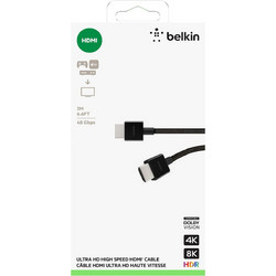 Belkin Καλώδιο HDMI 2.1 Braided HDMI Male to HDMI Male 2m Black