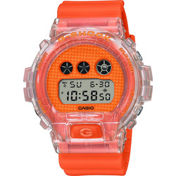 Casio G-Shock Ψηφιακό Ανδρικό Ρολόι Χρονογράφος με Πορτοκαλί Καουτσούκ Λουράκι DW-6900GL-4ER
