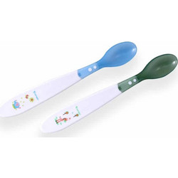 Lorelli Heat Sensitive Spoons Σετ Βρεφικά Κουτάλια 3m+ Μπλε 2τμχ