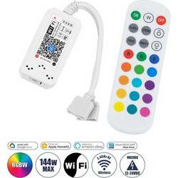 GloboStar Ασύρματο RGBW Controller Wi-Fi με Τηλεχειριστήριο Χειρός 73404Κωδικός: 36336684