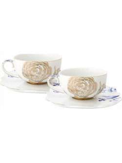 Pip Studio Royal Σετ Φλιτζάνια Cappuccino Πορσελάνης Λευκά 225ml 2τμχ 51004075