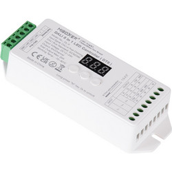 GLOBOSTAR(R) 71423 MiBOXER DL-X PROLINK Dimmer + CCT/RGB+CCT Controller 1/2/3/4/5CH DC 12-24V 20A 480W Max IP20 - DALI DT8 + Push Dimming + Linear/Logarithmic Dimming Curve - M13xΠ5xΥ2.5cm