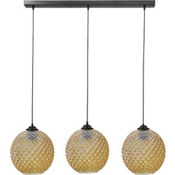 Heronia Lighting Κρεμαστό Φωτιστικό Οροφής Ράγα Τρίφωτο E27 Χρυσό 02-0373