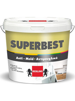 Berling Superbest Αντιμουχλικό Πλαστικό Χρώμα Εσωτερικού Χώρου Λευκό 3lt
