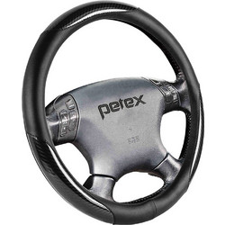 PETEX κάλυμμα τιμονιού μαύρο-carbon medium 37-39 cm 433110104