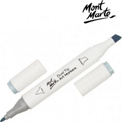 Mont Marte Art Marker Dual Tip GY6 Blue Grey No BG1 - Μαρκαδόρος Ζωγραφικής No BG1 Γκρι MGRD0056_01