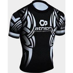 Athlon Ranked Tribal - Κοντομάνικο Rash Guard Καφέ