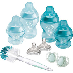 Tommee Tippee Closer To Nature Σετ Πλαστικά Μπιμπερό με Θηλή Σιλικόνης κατά των Κολικών 0m+ Blue 9τμχ