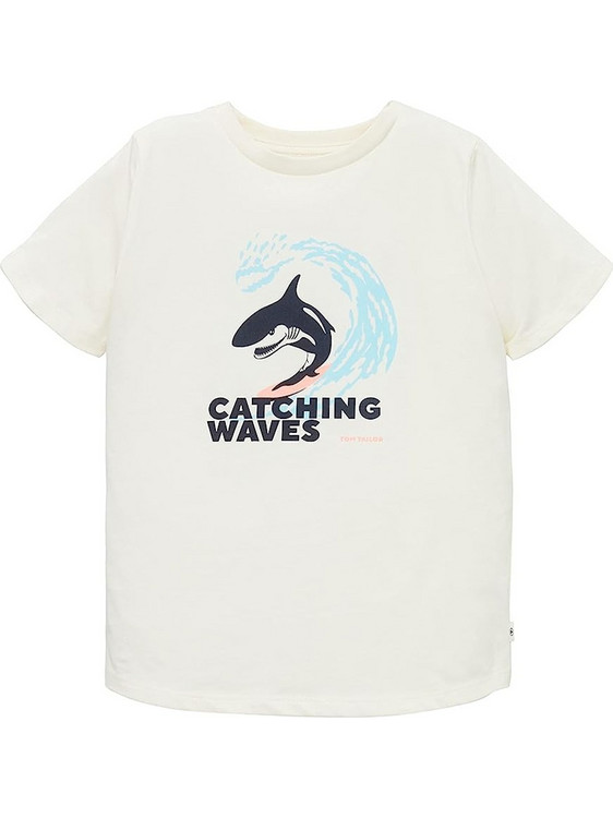 Tom Tailor Παιδικό T-Shirt Κοντομάνικο Λευκό 1036055-12906
