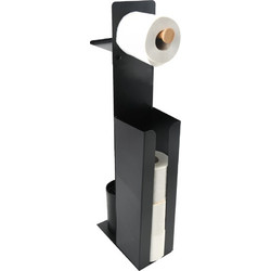 Χαρτοθήκη & Πιγκάλ Steel Yoni Black 22x12x67 - Spirella
