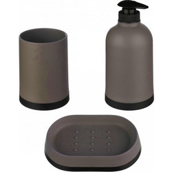 ΣΕΤ ΜΠΑΝΙΟΥ 3ΤΕΜ (DISPENSER/ΠΟΤΗΡΙ/ΣΑΠΟΥΝΟΘΗΚΗ) TAUPE 004010237