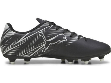 Puma Attacanto FG/AG 107477-01 Ποδοσφαιρικά Παπούτσια με Τάπες Μαύρα Λευκά