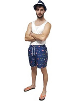 FMS Ανδρικό Μαγιό Σορτς με Σχέδια Navy Μπλε 44-116140