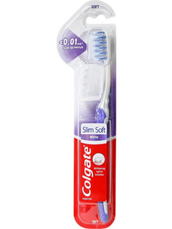 Colgate Slim Soft Οδοντόβουρτσα Λευκή Μωβ