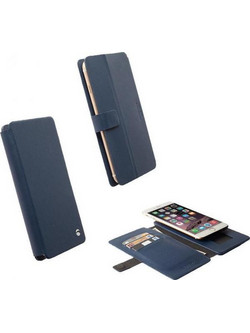 Θήκη κινητού Krusell Universal Leather Malmo Flipwallet Slide 3XL Blue