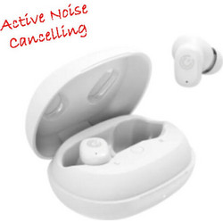 Sonic Gear EarPump TWS 16 ANC Ακουστικά Bluetooth Earbud Ανθεκτικά στο Νερό White