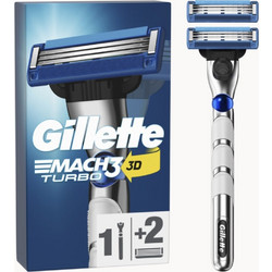 Gillette Mach3 Turbo Ξυραφάκι με Ανταλλακτικές Κεφαλές με 3 Λεπίδες & Λιπαντική Ταινία 3τμχ