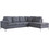 HomeMarkt Zaila Γωνιακός Καναπές Δεξιά Γωνία Γκρι 282x197x90cm HM3087R
