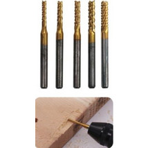 5pcs 1.0-3.175mm Carbide Coated Cutter Engraving Bits for CNC Router