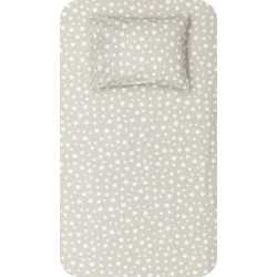 Borea Σετ Παιδικά Σεντόνια Μονά Βαμβακερά 160x240 Stars Grey