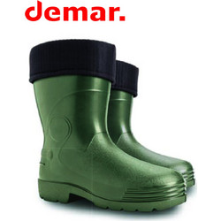 Demar Farmer Γαλότσες Εργασίας Κνήμης με Γούνα Πράσινες