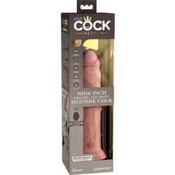 Pipedream King Cock Elite Vibrating Ρεαλιστικός Δονητής για Ζευγάρια με Τηλεχειριστήριο 23cm Flesh