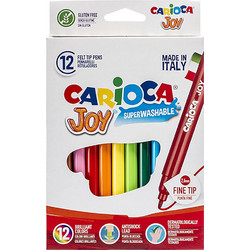 Carioca Joy Superwashable Μαρκαδόροι Ζωγραφικής Σετ 12 Χρώματα