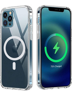 Θήκη iPhone 11 Magnetic (Magsafe) Back Cover Σιλικόνης (διάφανο) oem