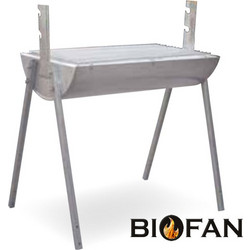 Biofan Γαλβανιζέ Ψησταριά Κάρβουνου με Σούβλα Επιφάνειας 65x38cm 10496