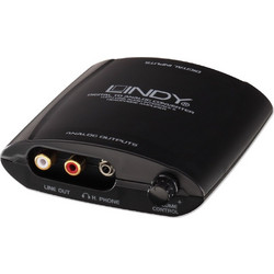LINDY Converter SPDIF Coaxial, Toslink to Analogue & Headphone 20376