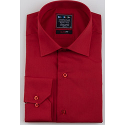 POLIGIANNI-DOMINO Πουκάμισο Slim Fit 20502-32 ΚΟΚΚΙΝΟ