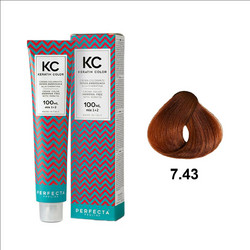 Faipa Perfecta Creme Color Pro Line 7.43 Ξανθό Χάλκινο Χρυσαφί Ημιμόνιμη Βαφή Μαλλιών Χωρίς Αμμωνία 70ml
