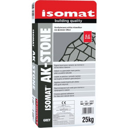 AK-STONE ΚΟΛΛΑ ΠΕΤΡΑΣ ΓΚΡΙ ISOMAT 25KG (4a)